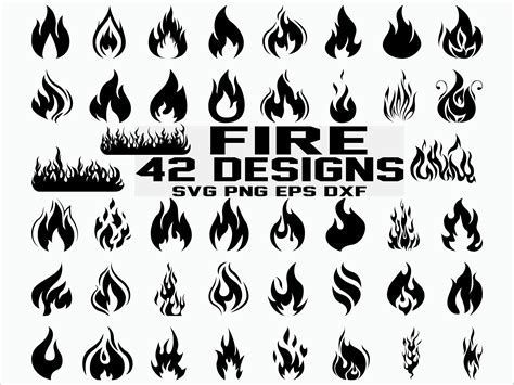 Flame SVG/ Fire SVG/ Fire Clipart/ Flames Cricut Files/ Fire | Etsy