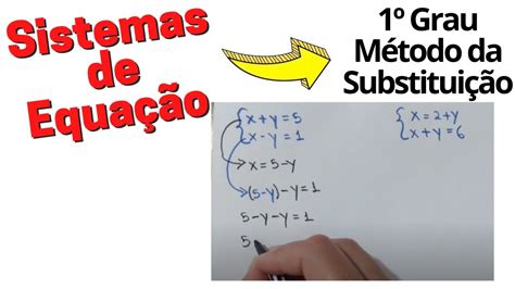 Sistema De Equa O Do Grau M Todo Da Substitui O Sistema Lineares