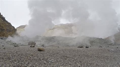 Thermal, fumarole field in crater of active volcano 22654870 Stock ...