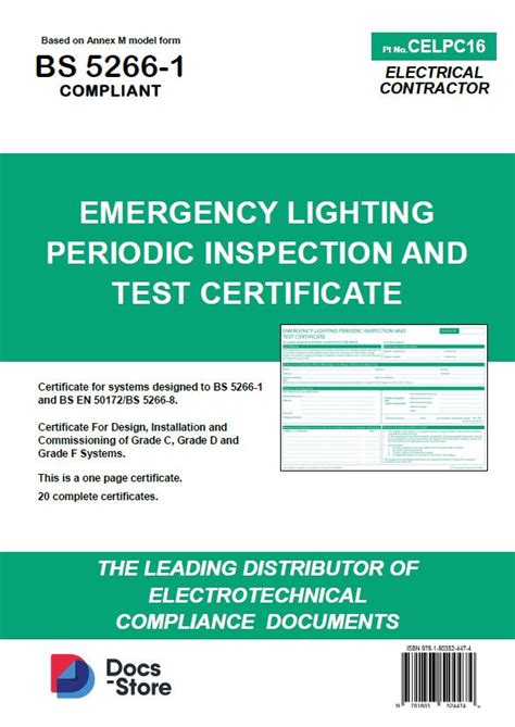 Emergency Lighting Periodic Inspection And Testing Certificate Docs Store