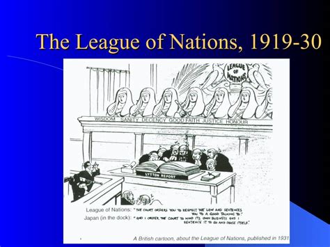 Why Were The League Of Nations Introduced Powerpoint Lesson