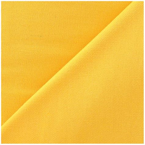 Tissu Toile De Coton Uni Canevas Delson Jaune X 10cm Ma Petite Mercerie