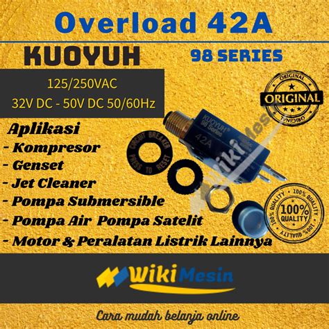 Jual Overload 42A Kuoyuh 98 Series Circuit Breaker Push Button Listrik