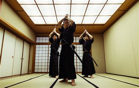 Premium Photo Samurai Training In A Traditional Dojo In Tokyo