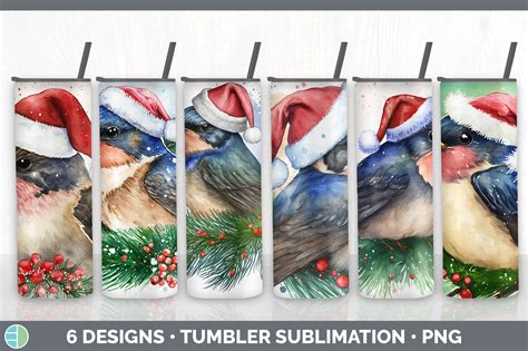 Christmas Barn Swallow Tumbler Sublimati Graphic By Enliven Designs