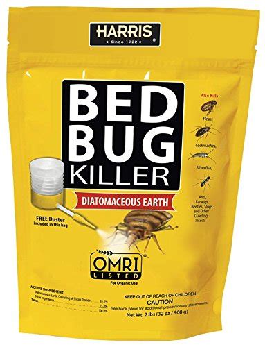 Harris Bed Bug Killer Diatomaceous Earth Powder Fast Kill With