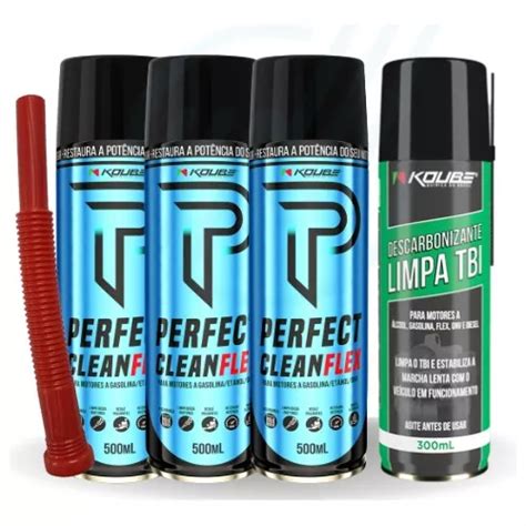 Kit 3 Perfect Clean Flex 1 Descarbonizante Limpa Tbi Koube Frete grátis