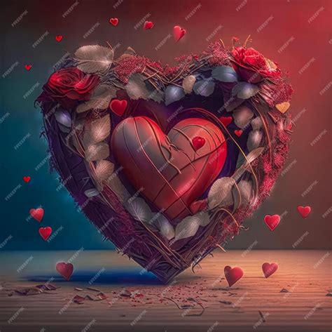 Premium Ai Image Image Of A Stylized Heart Emotions Love Broken Heart Generative Ai