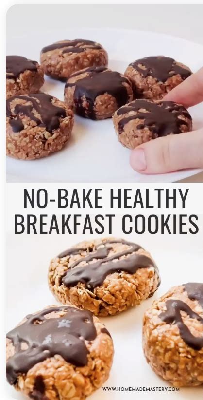 Homemade Healthy No Bake Breakfast Cookies Homemade Mastery In 2020