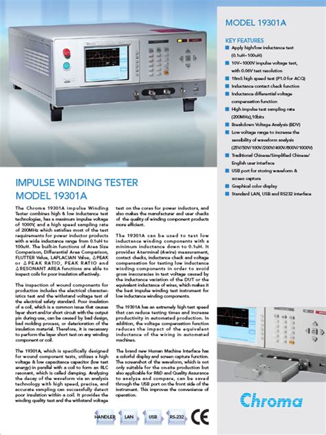 Power Inductor Impulse Winding Tester Chroma