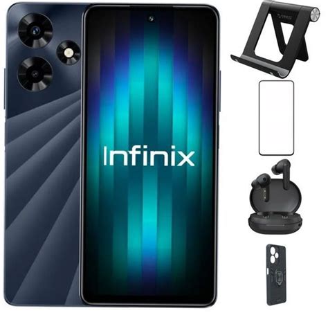 Смартфон Infinix Hot 30 4 128Gb X6831 Racing Black Wireless Headphones комплект аксессуаров