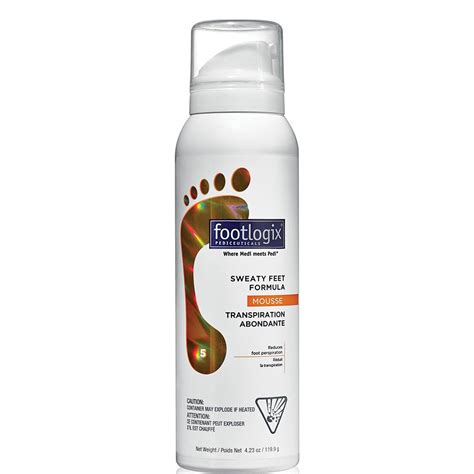 Footlogix Professional Sweaty Feet Mousse Formula 125ml Nail Polish