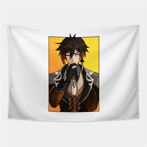 Zhongli Genshin Impact FANART - Genshin Impact - Tapestry | TeePublic