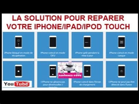 VOTRE IPHONE EST BLOQUER VOILA LA SOLUTION POUR RÉPARER VOTRE IPHONE