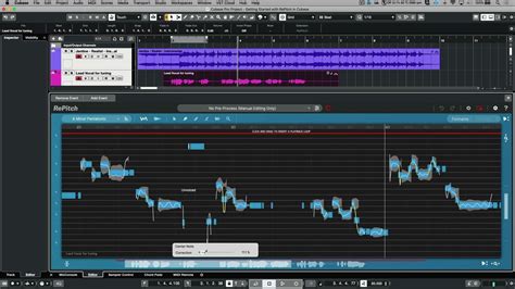 Fast Vocal Tuning In Cubase Using Repitch Youtube