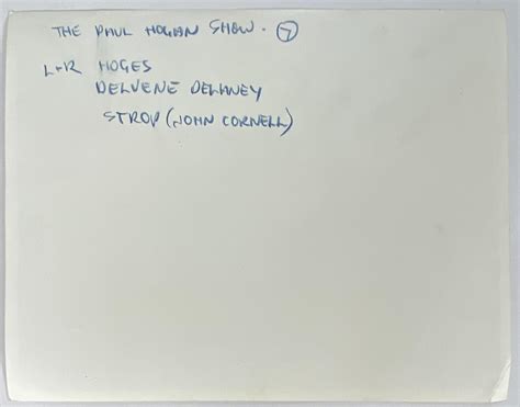 Lot - Paul Hogan, John Cornell (Strop) & Delvene Delaney, One Black