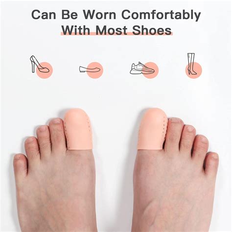 Gel Toe Protectors 20 PCS - Breathable Toe Caps for Corns, Calluses