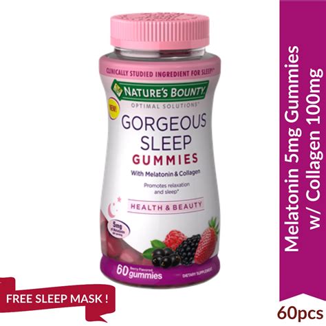 Nature S Bounty Gorgeous Sleep Melatonin 5mg With 100mg Collagen