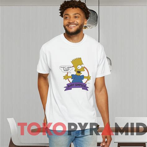 Vintage Bart Simpson Dont Have A Cow Man T-shirt - TokoPyramid