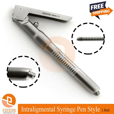 Pen Style Syringe Intraligamental Dental Anesthetics Injection Curved