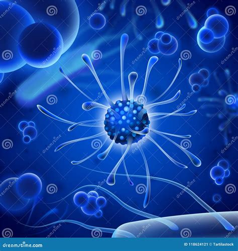 Bacterias Microscópicas Microorganismo De La Bacteria Virus Y Contexto