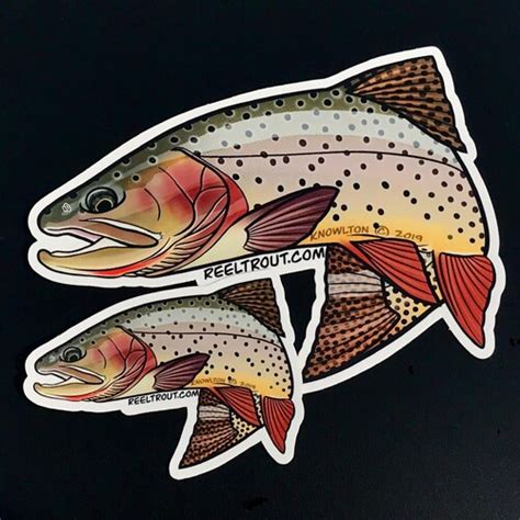 Brook Trout Vinyl Decal Sticker Left Facing Fly Fishing Etsy