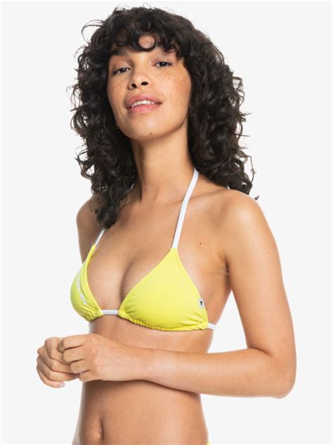 Logo Slide Tri Bikini Top For Women Quiksilver