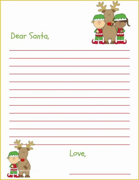 Dear Santa Letter Template Free Of Dear Santa Letter Free Printable for ...