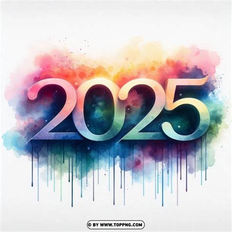 2025 Watercolor Gradient Splash Toppng