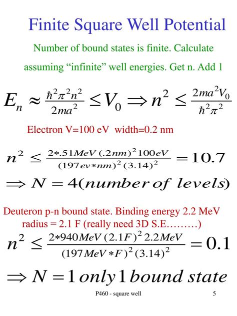 Ppt Finite Square Well Potential Powerpoint Presentation Free