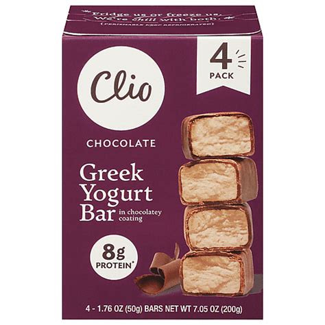 Clio Yogurt Bar Greek Chocolate 4 Pack 4 Ea Dairy Ingles Markets