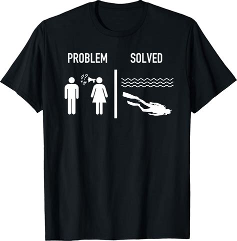 Problem is Solved Marriage Divorce Divorcee Love Diving Dive T-Shirt