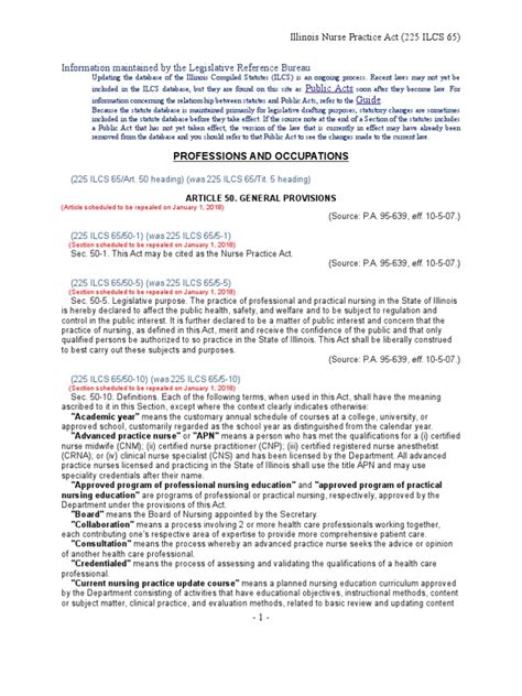 Illinois Nurse Practice Act