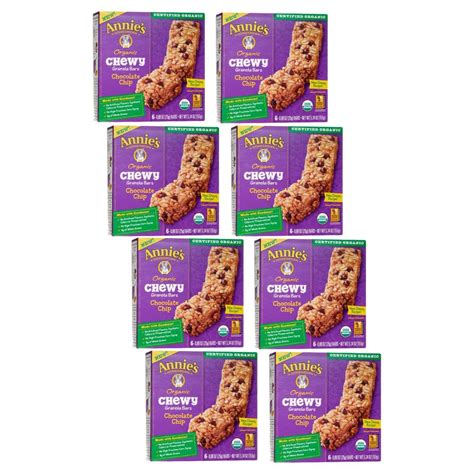 Annies Organic Chewy Chocolate Chip Granola Bars 6 Ct Pack Of 8 Grocery