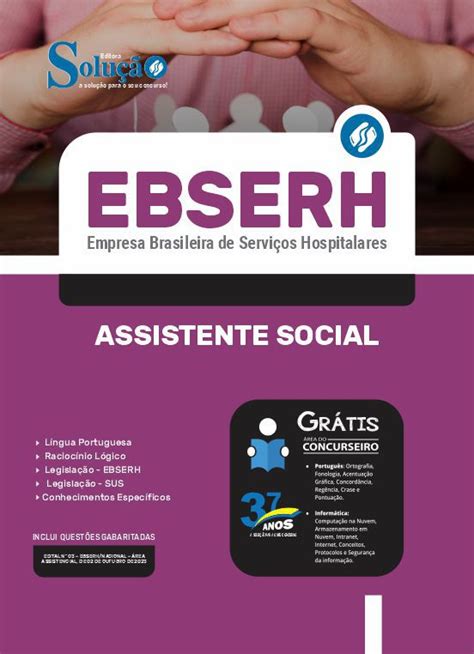 Kit Apostila Ebserh Assistente Social Caderno De Quest Es