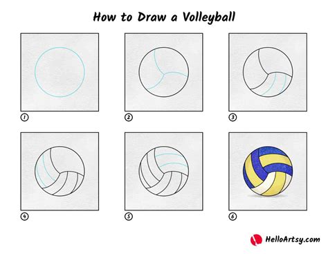 How To Draw A Volleyball Helloartsy