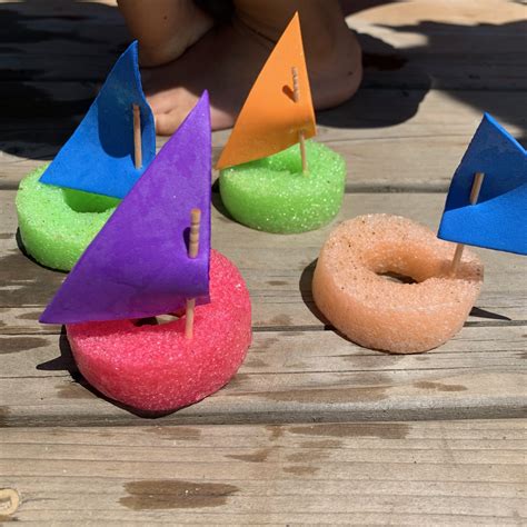 Pool Noodle Boats Summer Craft Happy Toddler Playtime