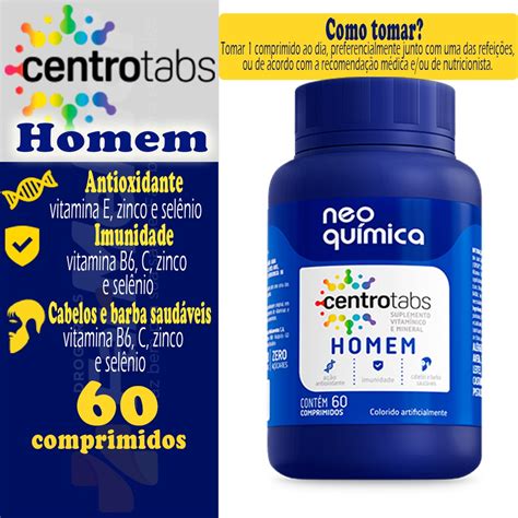 Vitamina Neo Química Homem 60 comprimidos Shopee Brasil