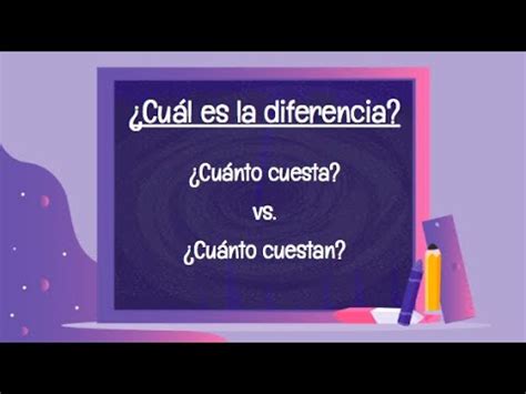 Cuánto cuesta vs Cuánto cuestan YouTube