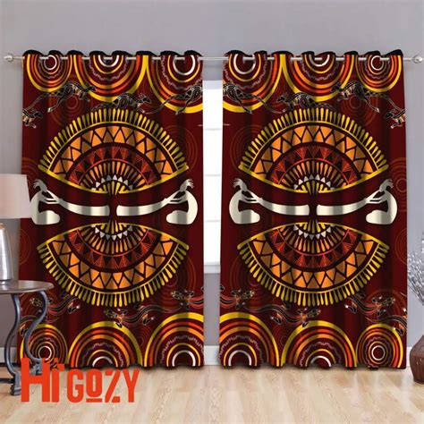 Order Aborignail Didgeridoo Australia Culture Art Window Curtain From