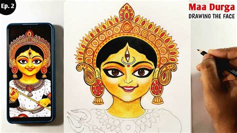 Maa Durga Drawing Pencil Colour Drawing Of Maa Durga Episode 2