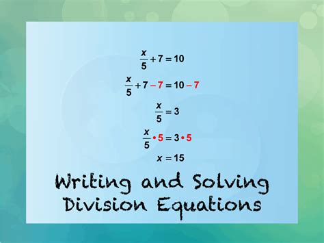 Instructional Resource Tutorial Writing And Solving Division Equations Media4math