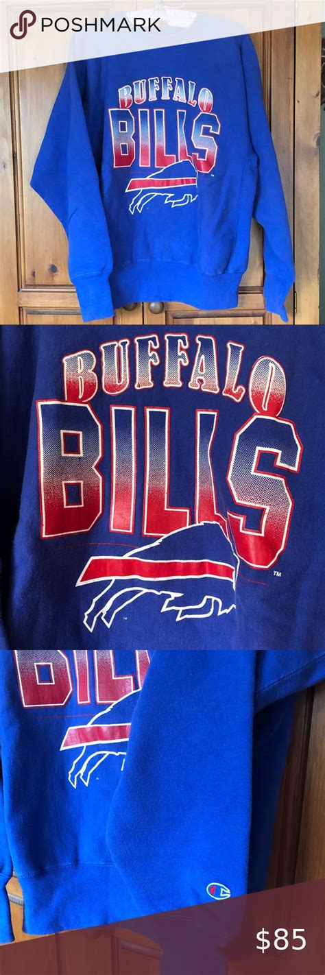 Champion Brand Vintage Buffalo Bills Size L Sweatshirt Shirt