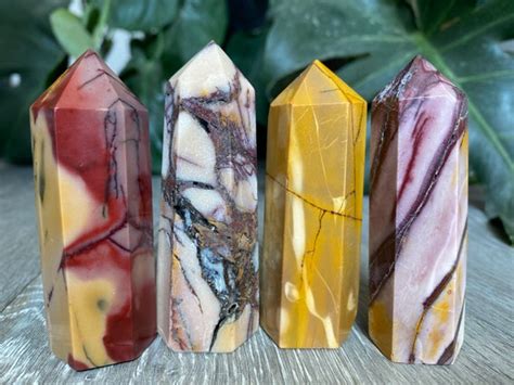 Mookaite Jasper Tower Point Generator Natural Stone Etsy