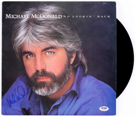 Michael Mcdonald Signed No Lookin Back Record Album Cover Psa Coa