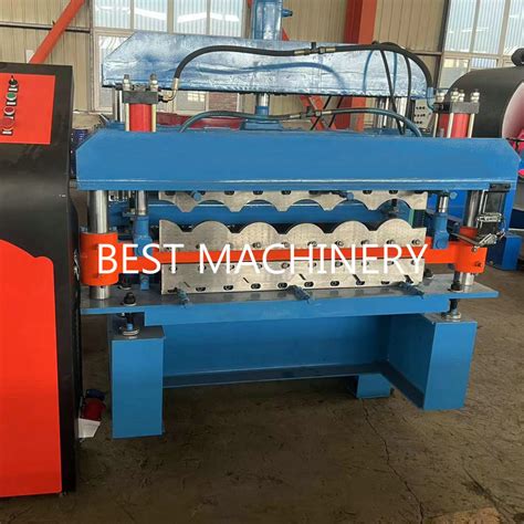 Color Steel Profile High Rib Roof Panel Roll Forming Machine Plc 8m Min