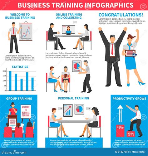 Business Training Infographics Stock Vector - Illustration of layout ...