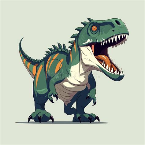 T Rex With Feathers Vector Flat Minimalistic Isolated Illustration Stock Vector Illustration