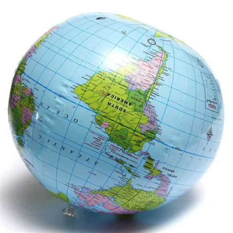 INFLATABLE BLOW UP World Globe 40CM Earth Atlas Ball Map Geography Toy