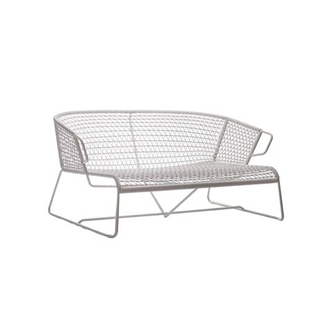 1450mm Rattan Outdoor Loveseat in Aluminium Frame with White Pillow-Homary